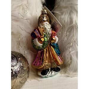 Christopher Radko Victorian Santa Ornament 1998 Poland Hand-Blown Glass NWT